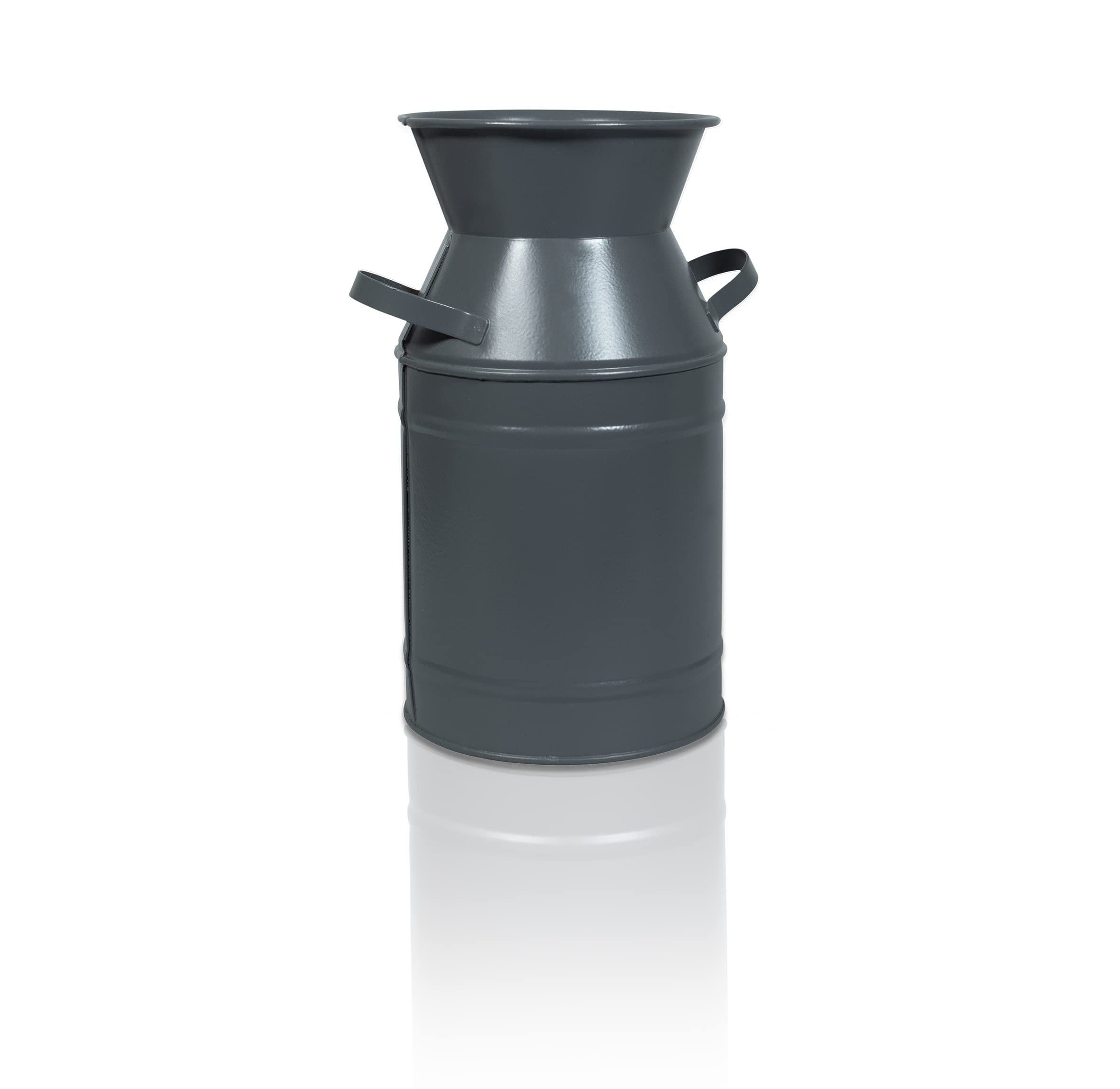 St Helens Grey Vintage Metal Milk Churn Planter 14Cm