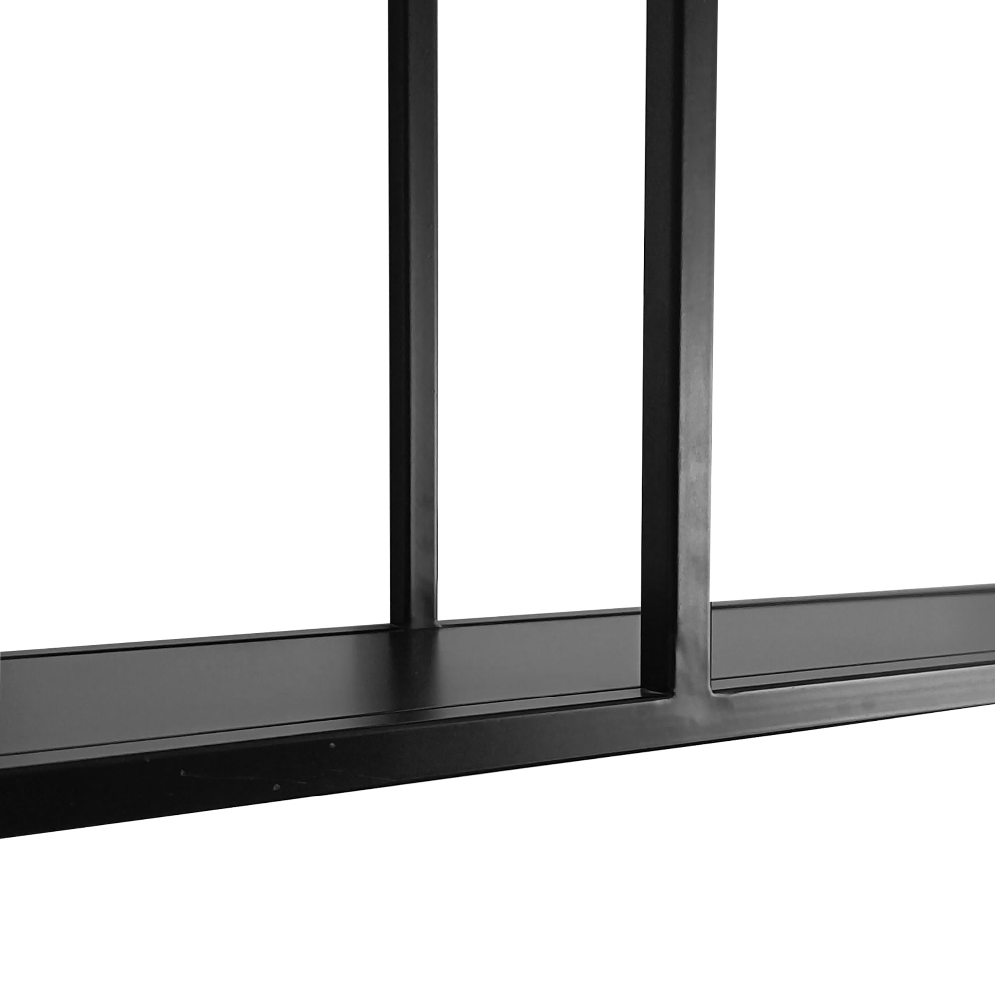 [en.casa] Scaffale da Parete con Scomparti Aperti Scaffale Pensile in Acciaio Mensola da Muro Libreria da Parete Stile Industriale 90 x 120 x 18 cm - Nero, opaco