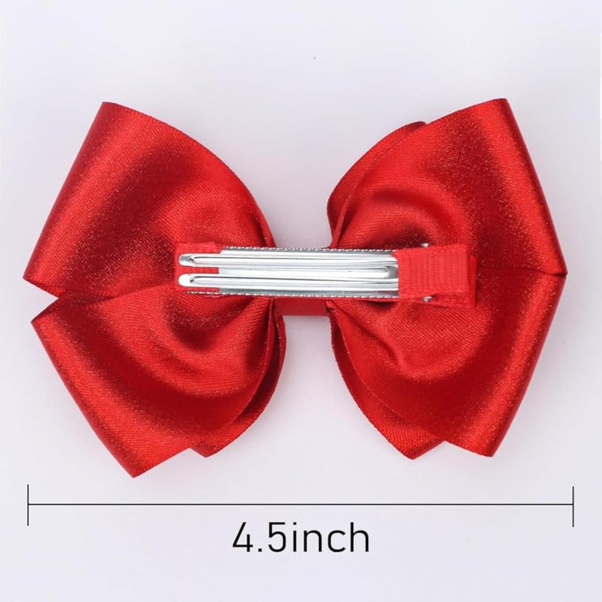 2 Pcs Luxury 4.5-Inch Hair Bows Alligator Clips
