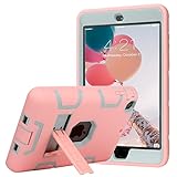iPad Mini Case,iPad Mini 3 Case,ULAK Three Layer Protective Case for iPad Mini,iPad Mini 2,iPad Mini 3 with Kickstand (Pink/Gray)