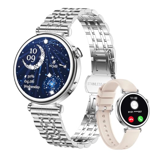 CIVO Smartwatch Damen Fitness Tracker: Silber Fitnessuhr Schrittzähler...