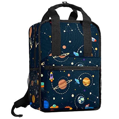 Cartable pour filles et garçons à motif licornes et lune