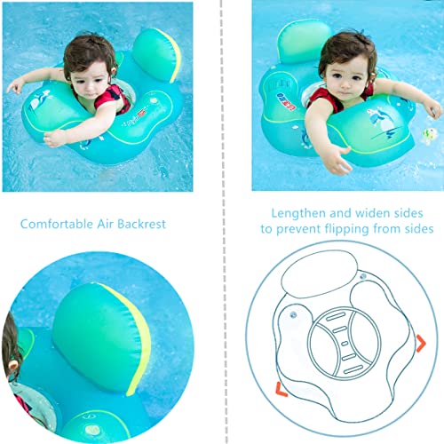 Myir Jun Baby Float, Inflatable Baby Pool Float Toddler Swimming Float Ring Children Waist Swim Baby Swimming Ring Kids Swim Trainer (Blue, M) #TOP1