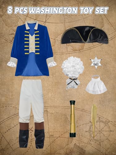 Disfraz Infantil de George Washington con Accesorios miniatura 4