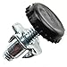 Screw On Adjustable Furniture Foot Levelers, BLACK GLIDES- With T-NUTS- 10 Pack- By Combo Solutions