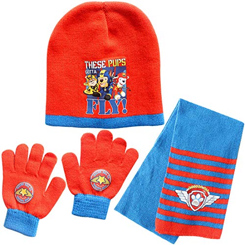 Gorro Invierno Bufanda con Guantes para Niños Niñas La Patrulla Canina, Conjunto de Gorro y Guante Chase Marshall Rubble and Skye, Regalos para Niños Cover