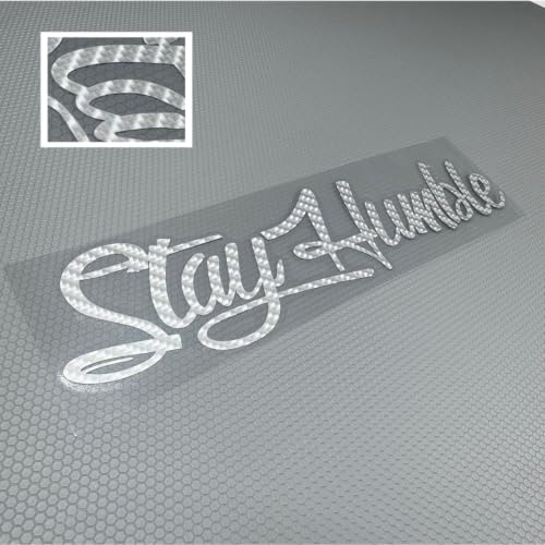 Image of Car Stickers for Stay Humble Auto Front Rear Windshield Window Decal Vans Truck Window Tail Decoration (Carbon Fibre Grey, 500x125mm)