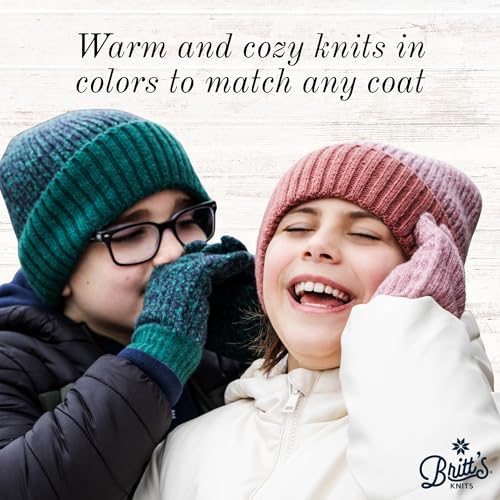 Britt's Knits Kid's Bonfire Gloves Rib Knit Gloves for Boys and Girls3