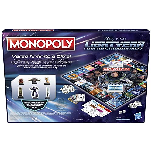 Hasbro Gaming Monopoly Edition Lightyear von Disney, Pixar, Brettspiel, Geschenke für Kinder ab 8 Jahren, Multi, Einheitsgröße – Bild 7