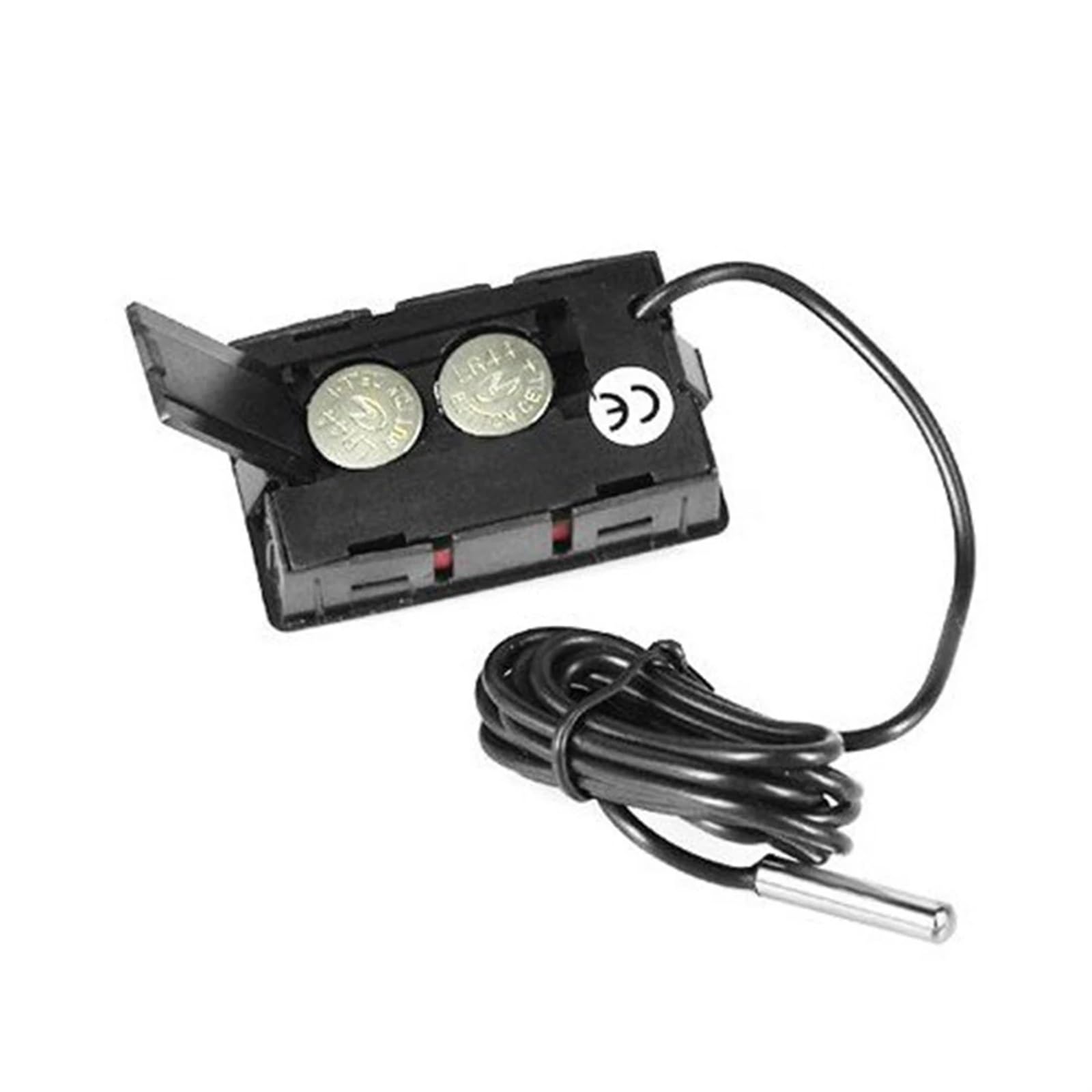 10 Uds Mini termómetro Digital de temperatura for frigoríficos congeladores enfriadores de acuario Mini sonda de 1M negro