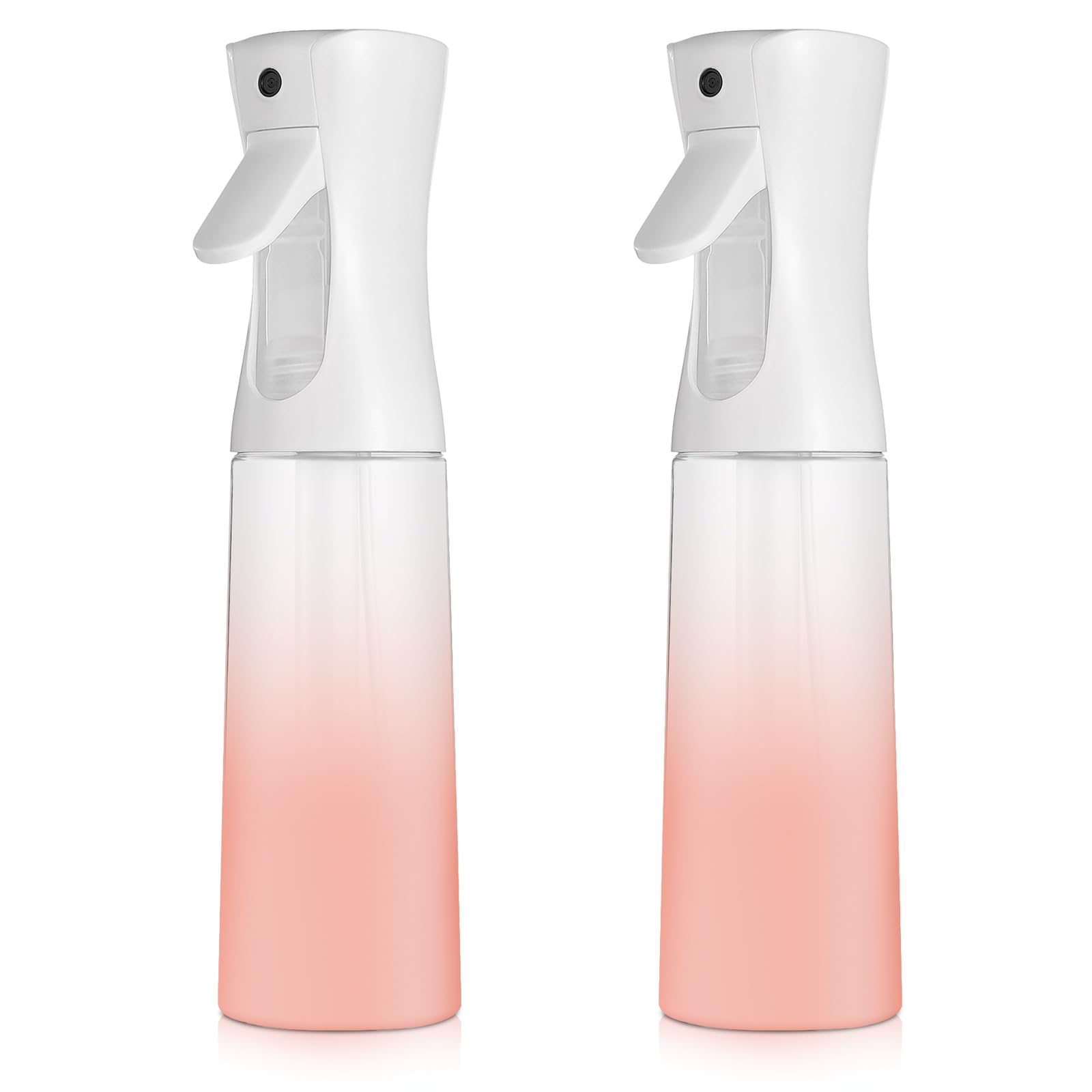 Continuous Spray Bottle for Hair (10.1oz/300ml) 2 Pack Gradient Pink Spray Bottles for Plants Empty Ultra Fine Water Mister Home Essentials Sprayer for Hairstyling Cleaning Curly Hair Pets Etc