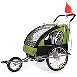 SAMAX - Cochecito infantil para remolque de bicicleta, color green black