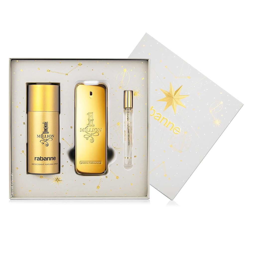 RABANNE 1 Million Eau de Toilette Set 100ml + Deodorant 150ml + Travel Spray 10ml