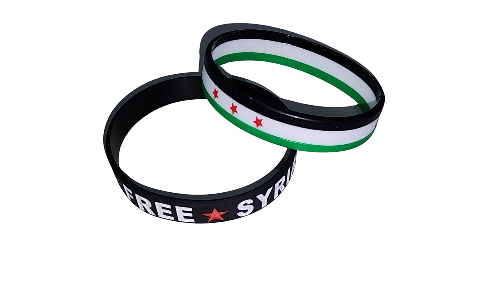 2pc Syria Flag Silicone Rubber Wristbands Sport Wrist Band Bracelet for Women Men Gift
