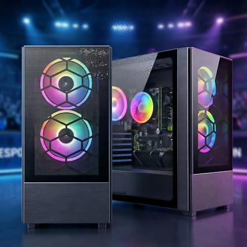 STGsivir PC Gamer Fixe,Ordinateur Gaming,Core i7 8th up to 4.1 Ghz,32Go DDR4,1To SSD,WiFi 6,BT 5.2,Ventilateur RGB x3,Windows11 Pro – Image 4