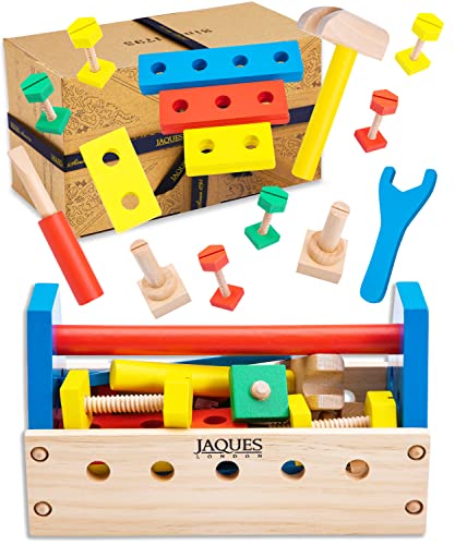 Jaques von London | Werkzeugkoffer Kinder | Qualität Kinder Werkzeugkoffer Spielzeug ab 2 3 4 5 Jahre | Perfect Holzspielzeug | Seit 1795