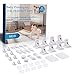 Mookis 35 Piezas Kit Seguridad Bebe Baby Proofing Kit Cerraduras Invisible Magnéticas de Seguridad para Niños Bebé de Seguridad Bloqueo Protector Enchufes Protector de Seguridad para Niños
