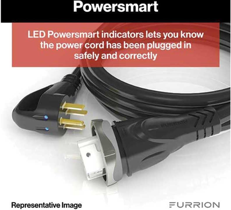 Furrion 30ft 50 Amp 125/250 Volt Cordset with PowerSmart and PullSmart technology - F50R30-SB , black