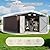 Greesum 10×14 FT Outdoor Storage Shed, Metal Storaged Sheds Without Floor, Tool Sheds with Lockable Doors and Sloping Roof for Garden, Patio, Brown