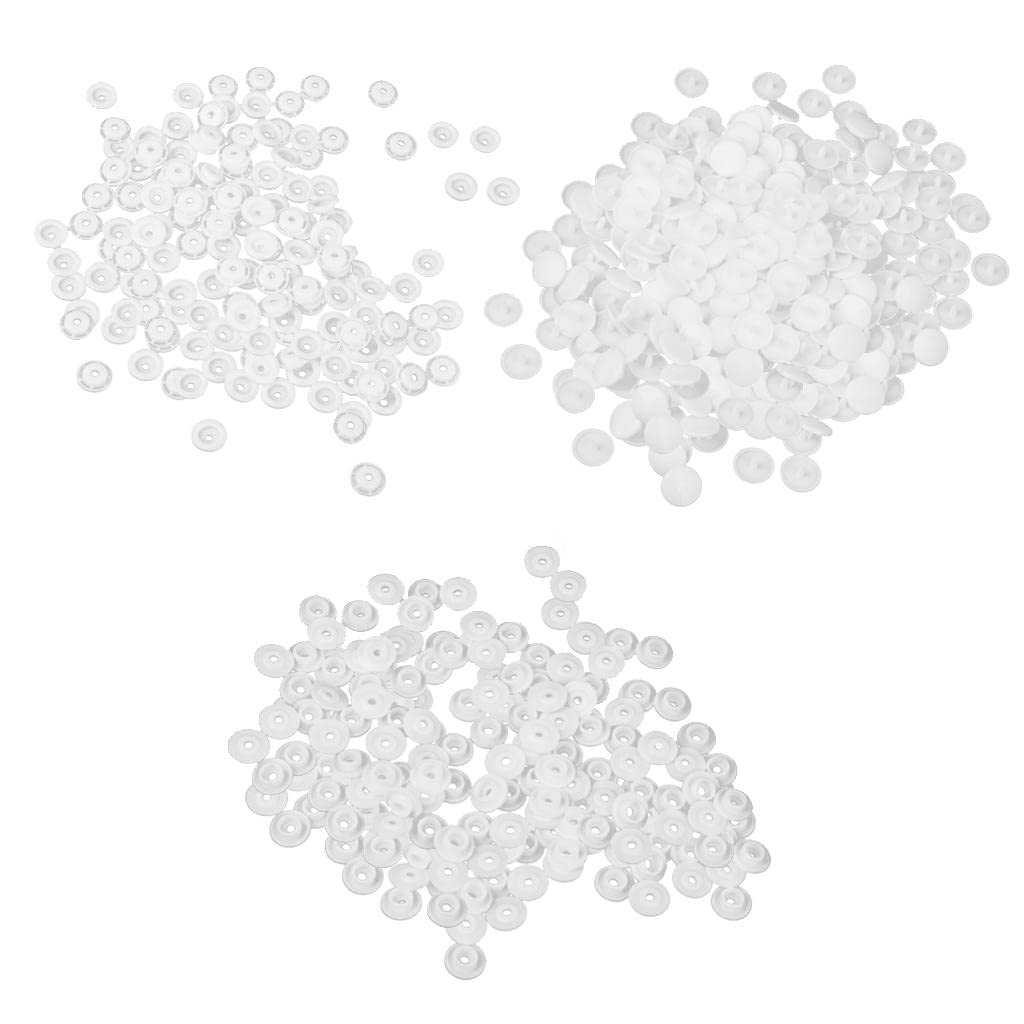 Broche Botones Prendedores Botones Invisibles Botones for Pantalones, 200 Juegos T5 Broches de presión de Resina de plástico Blanco Sujetadores Botón de presión