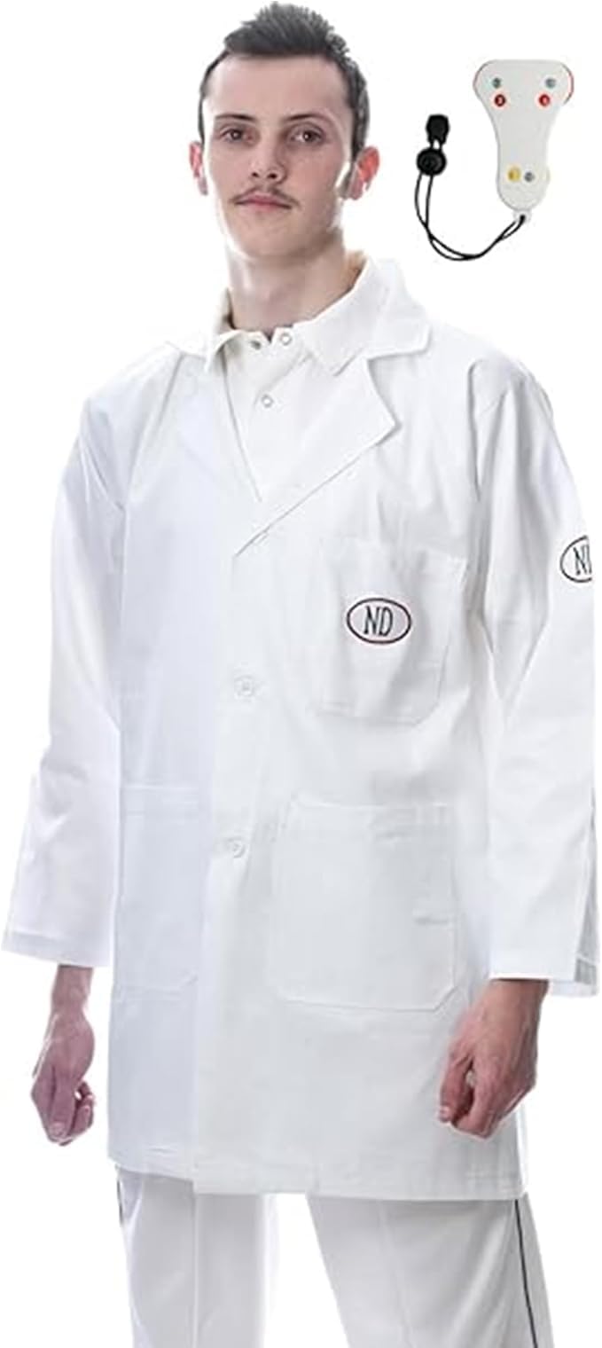 Nd Sports Unisex White Nd Cricket Umpire Coat With Counter – Premium Jacket With Deep Pockets, Button Closure | Lightweight, Durable & Comfortable Umpiring Gear (Uk, Alpha, One Size, L, )