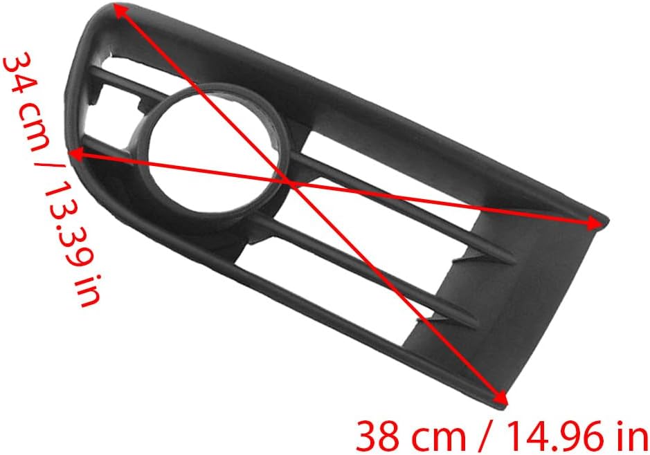 Riloer Front Fog Light Grille Cover Trim, Front Bumper Lower Grille Grill, Compatible with VW Polo Typ 9N 2002-2005, Right