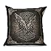 Wikinger Nordische Thor Hammer Raben Kissenbezüge Zierkissenbezüge Leinen Kissenbezug Pillow Case Wurfkissenbezug Printed Couchkissen Bezüge mit Verstecktem Reißverschluss für White 45x45cm