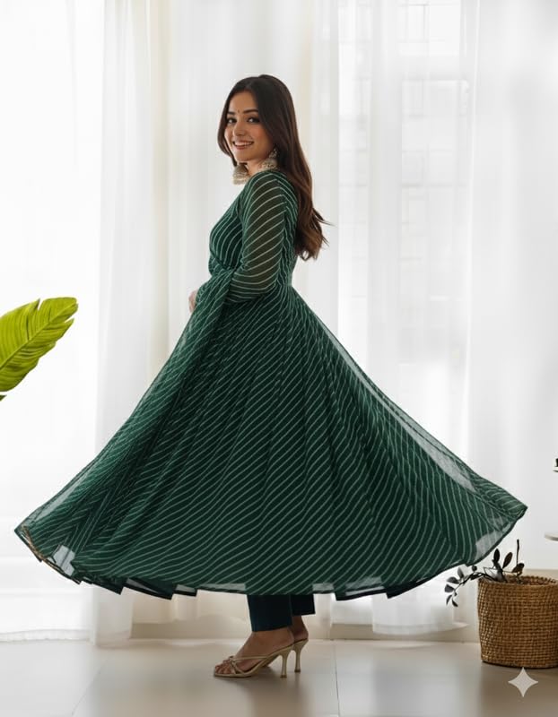 Image of Women's Georgette Anarkali Gown with Dupatta Set | Festive | Traditional | Wedding 190 Aarohi