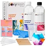 1L Epoxy Resin Kit For Beginners | Deep Pour, No Bubble, UV Resistant, 35 Minute Work Time, Clear Casting Resin With Hardener Uk | Food Safe Craft Resin Art Kit For Adults