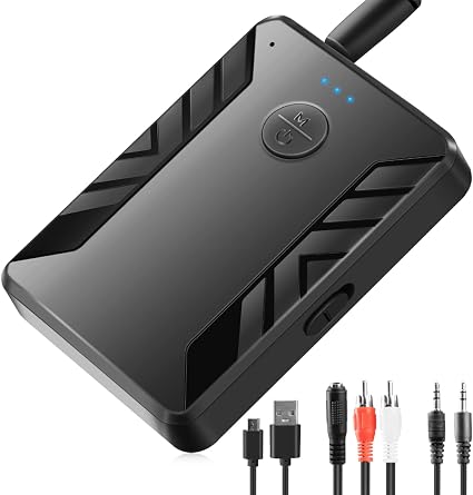 Moocuca Ricevitore Bluetooth 5.0, Adattatore Bluetooth con Latenza Ridotta, Trasmettitore  Bluetooth può Collegare 2 paia di Cuffie, Ricevitore Bluetooth Aux per  auto, home stereo, pc, tv, cuffie : Amazon.it: Elettronica