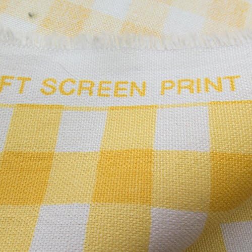 Quality Vintage 100% Cotton 1/2" Gingham Print in Yellow 45" Width Stain Resistant - Sold by the Yard (0.9m)