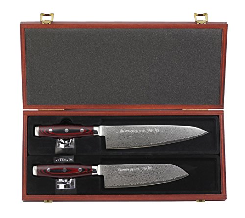 Damastmesser-SET Yaxell SUPER GOU 161 - Kochmesser + Santokumesser in...