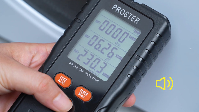 Ulisem EMF-Messgerät, 5-in-1 wiederaufladbarer digitaler Detektor für