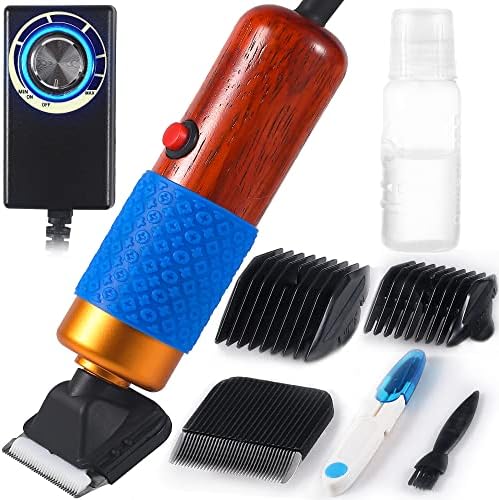 Carpet Trimmer Rug Trimmer Low Noise Rug Making Kit Supplies with Oil,Replaceable Ceramic Blades,2 Comb Head Attachments for Handmade Rug Clean and Tufted Carpet, Tufting Gun (1 Replaceable Blades)
