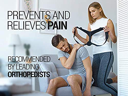 Posture Corrector for Men & Women - Adjustable Shoulder Posture Brace - Figure 8 Clavicle Brace for Posture Correction and Alignment - Invisible Thoracic Back Brace for Hunching (1 Count (Pack of 1)
