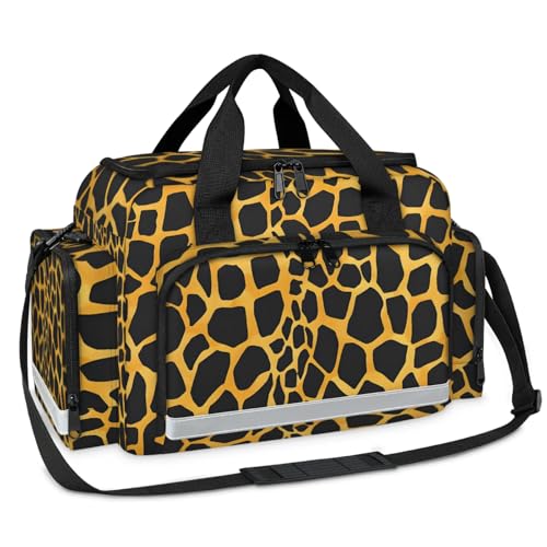 GzLeyigou First Aid Bags Empty, Abstract Leopard Print Emergency Bag First Aid Kit Multiple Compartment Kit Carrier On Call Trauma Bag For Paramedics Emergency Medical Supplies Kit
