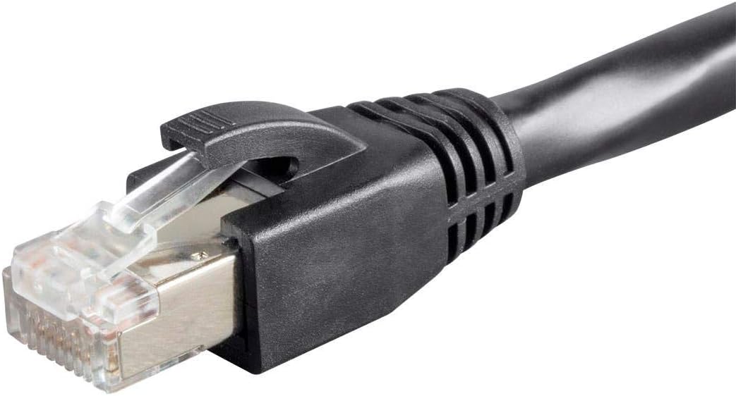 Monoprice Cat6 Ethernet Patch Cable - Snagless, 550MHz, F/UTP, CMP Rated, 23AWG, 50 Feet, Black - Entegrade Series