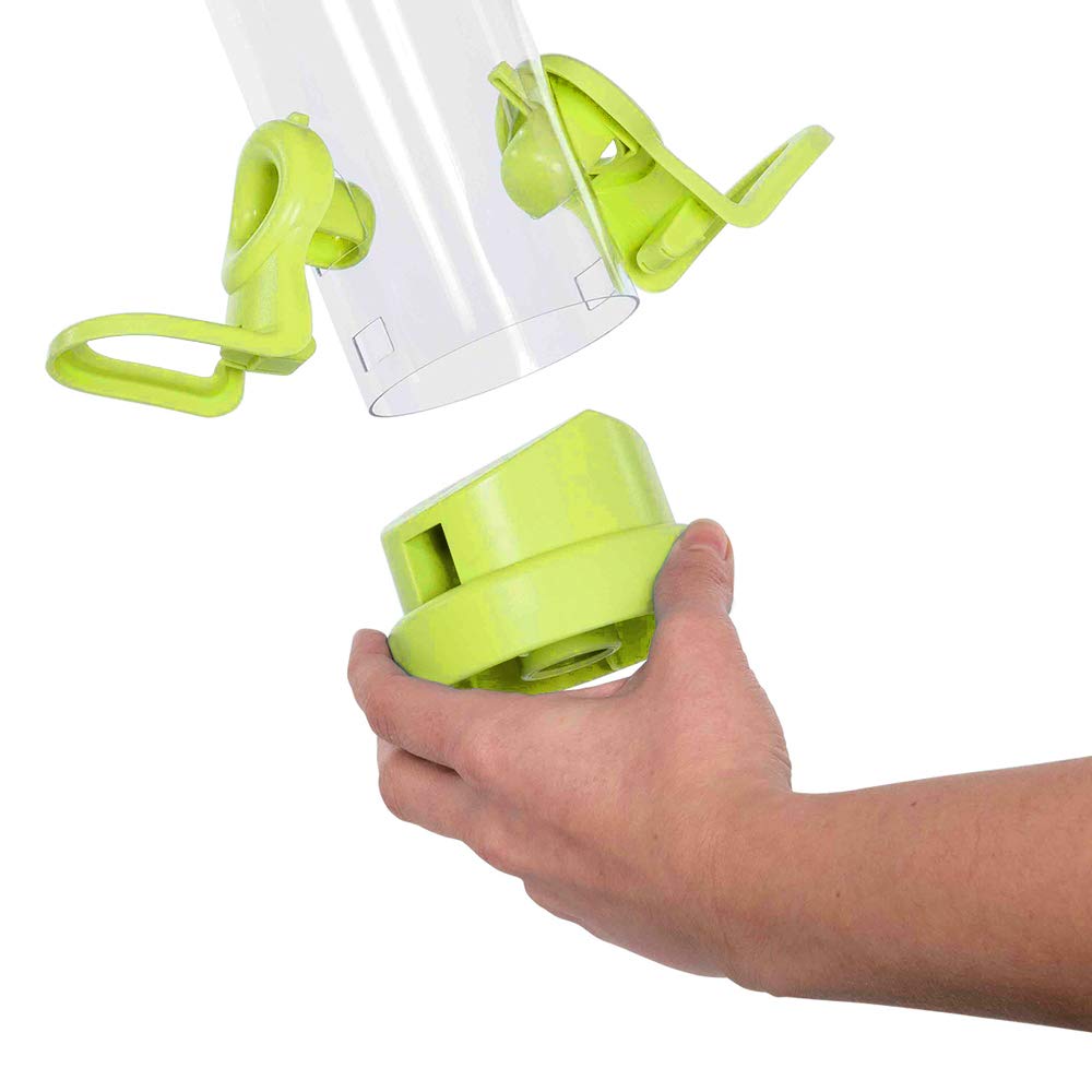 Mangeoire Pour Oiseaux Jacobi Jayne S Aqua - Tube Large 275 Mm - 2 Ports - Perchoirs Confortables - Facile à Nettoyer