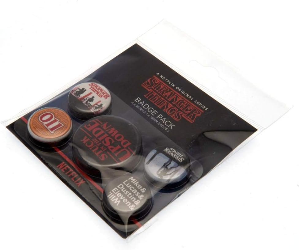 Stranger Things Badge Pack, Multi-Colour, 10 x 12.5cm