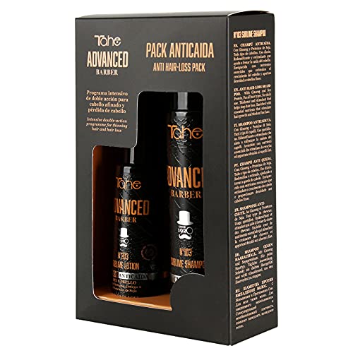 Tahe Pack Anticaída Sublime: Champú N103+ Loción N203 Advanced Barber, 400 Mililitro