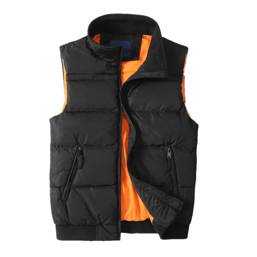 Vogrtcc Chaleco De Plumón Ligero Y Esponjoso Para Hombre Chaquetas De Plumón Con Cremallera Sin Mangas De Invierno