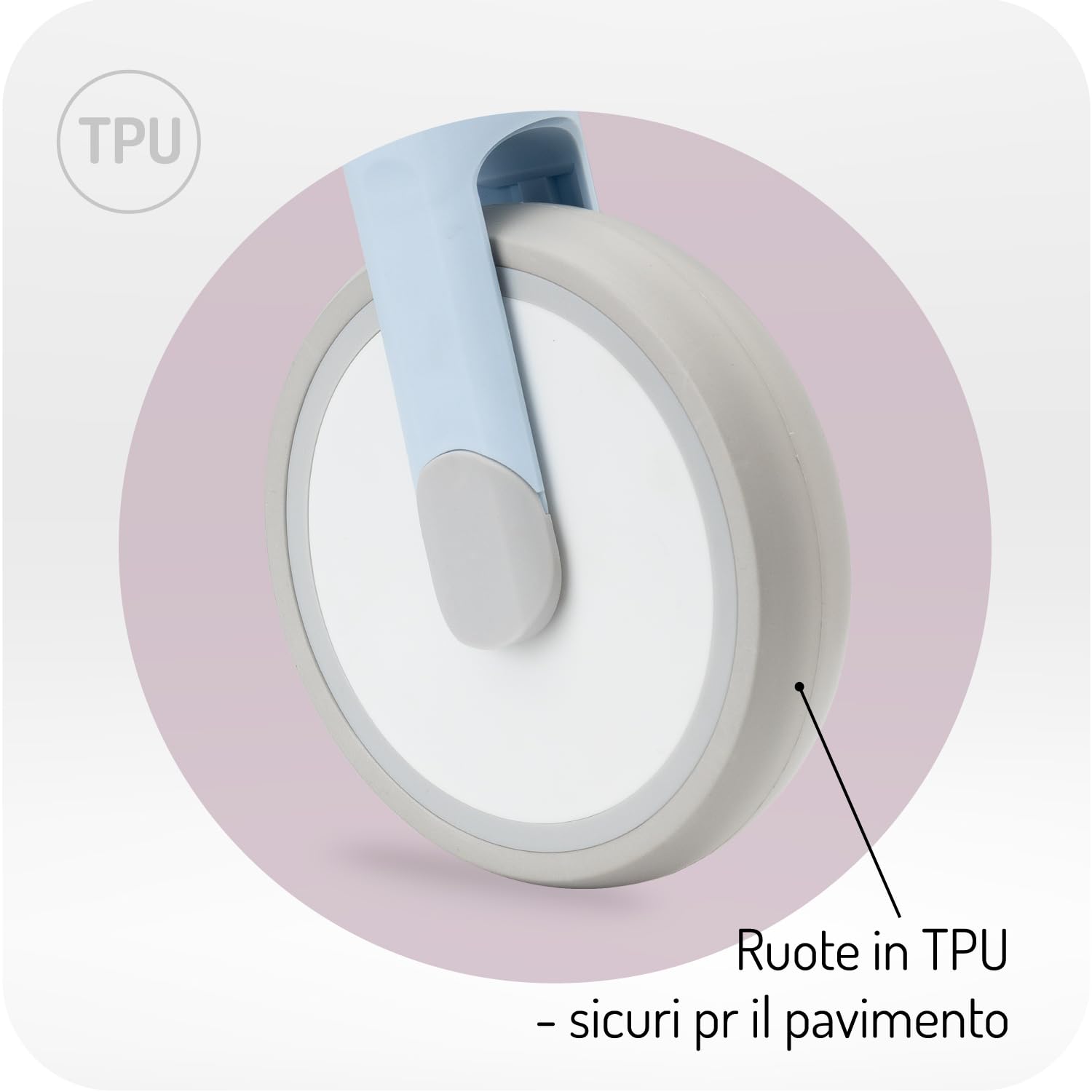 Triciclo senza pedali per bambini MoMi TEDI per bambine e bambini (peso massimo 25 kg), mini bicicletta senza pedali con ruote in plastica resistenti alla foratura, telaio in metallo leggero - 1,2 kg