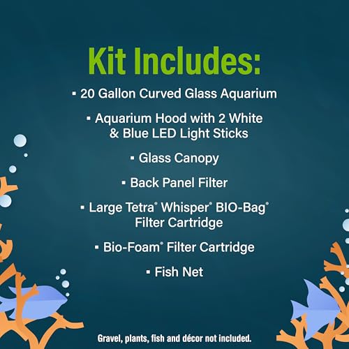 GloFish Glass Aquarium Kit, 20 Gallons, Includes Premium Blue, LED Light Stick & Integrated Filtration, Perfect for Beginners or Seasoned Hobbyists, Seamless, Curved Design - Image 5