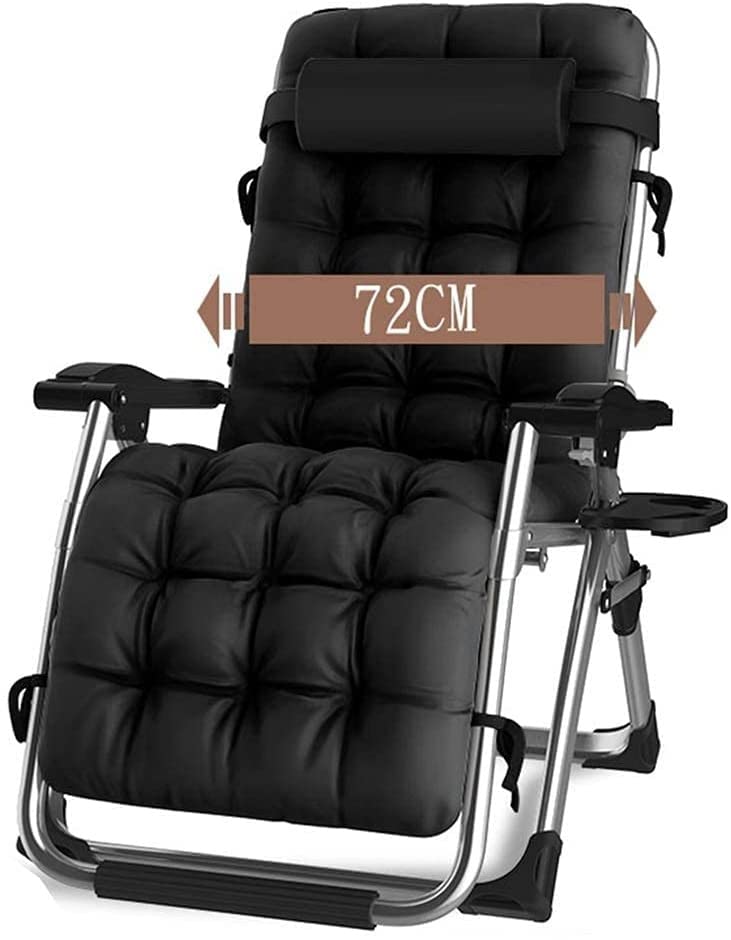 Fauteuil inclinable de jardin pliable avec porte-gobelet réglable