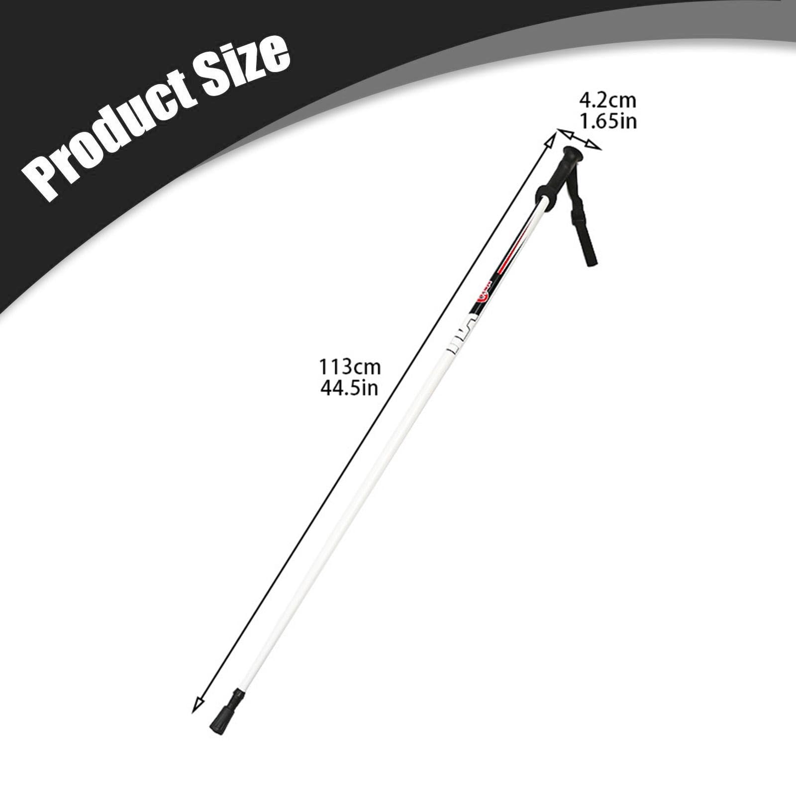 MERIGLARE Bastones de esquí Ligeros, Profesionales, con Mango ergonómico, portátiles, de aleación de Aluminio, para Snowboard, Raquetas de Nieve y esquí, Blanco