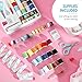 CraftBud Mini Sewing Machine for Beginners, Dual Speed Small Portable Sewing Machine for Kids and Adults with Extension Table, 48 Piece Gift Set Includes, Pedal, Projects Book, Light and More, White