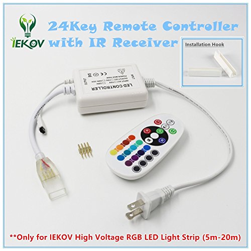 IEKOV NEON LED Light, AC 110-120V RGB LED Neon Light Strip, 60 LEDs/M, Flexible/Waterproof/Multi-Colors/Multi-Modes 5050SMD LED Rope Light with Remote for Decoration (32.8ft/10m) - Thumbnail 5