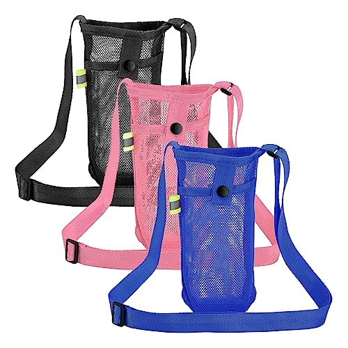 TSHAOUN 3 Stück Wasserflaschenhalter, Mesh Wasserflaschenhüllen mit...
