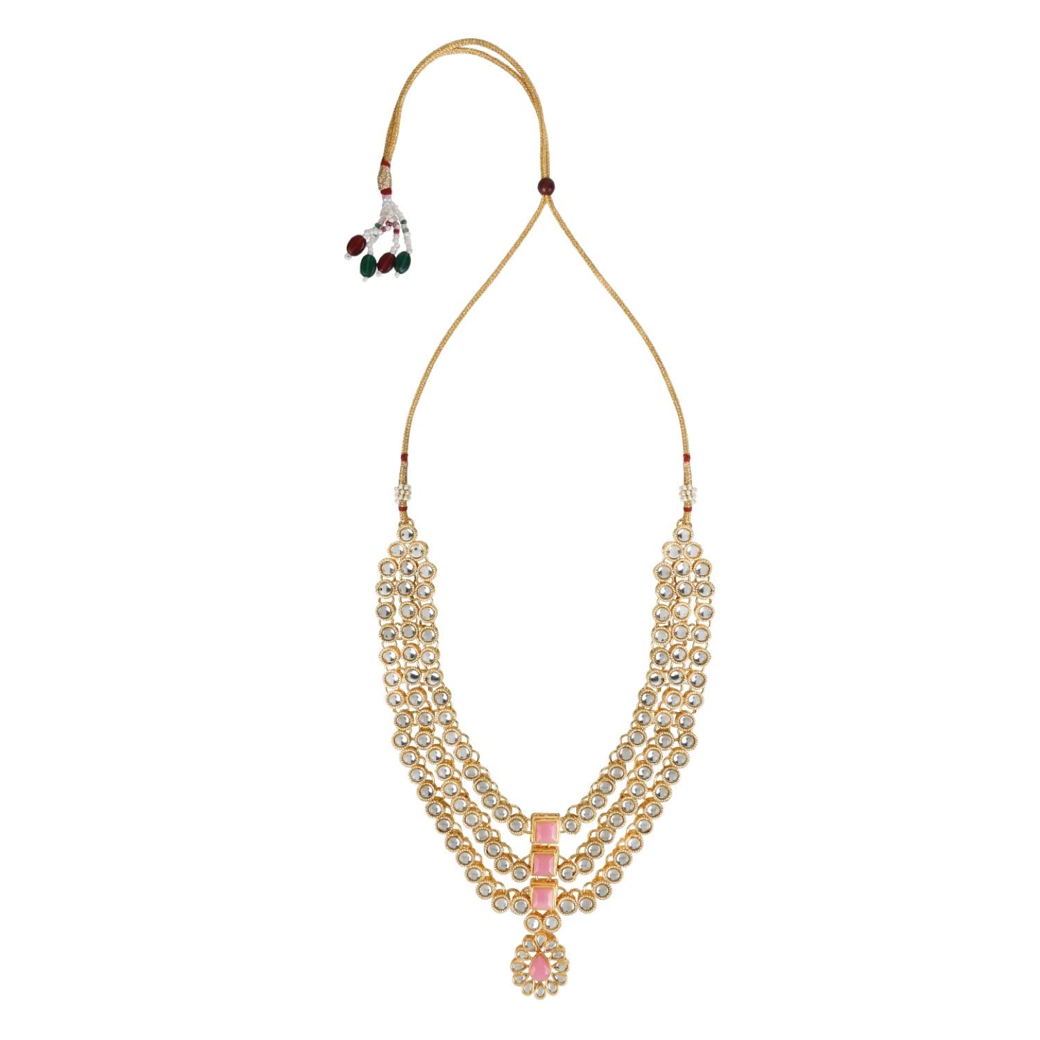 Kundan Necklace Set with Earrings & Maang Tikka
