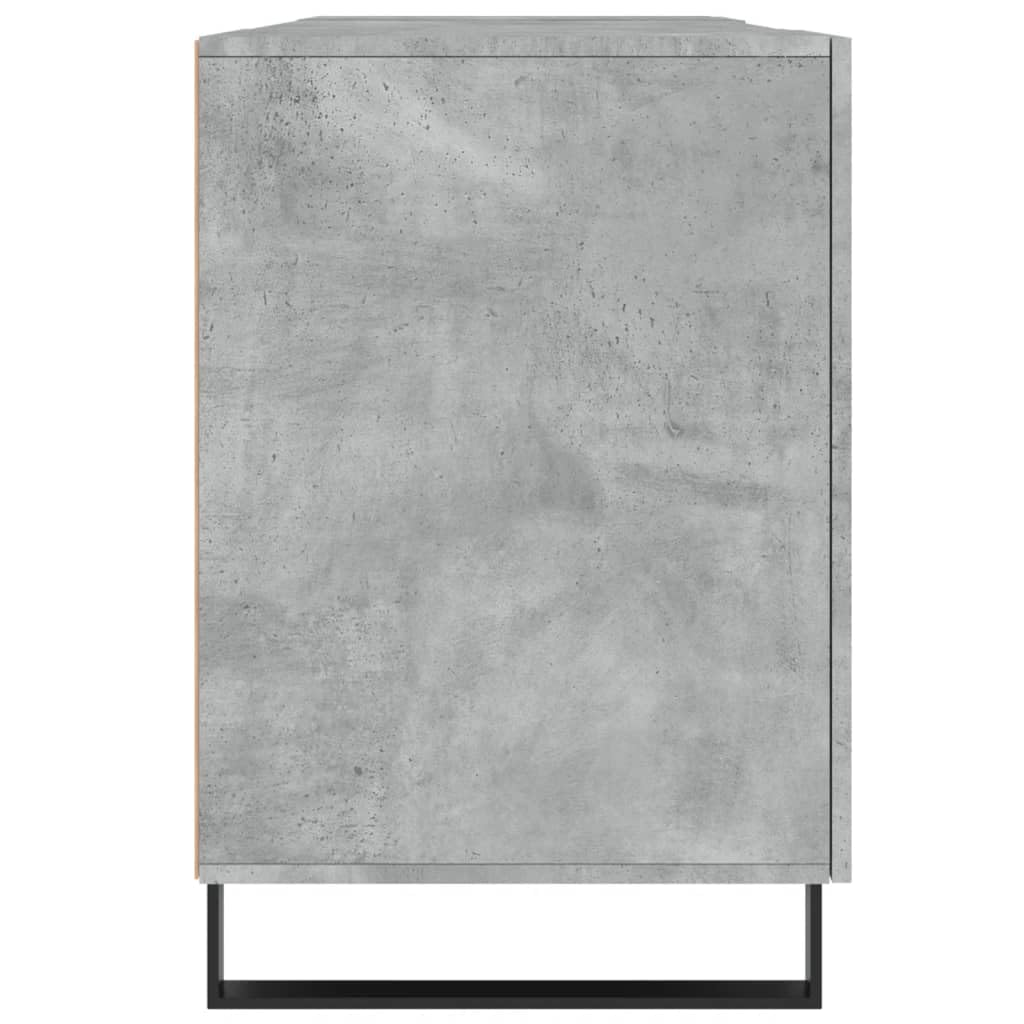 Biurko betonowe szare z materiału drewnopochodnego, 140 x 50 x 75 cm, z miejscem do przechowywania i regałem do domu, biura, komputera, laptopa, gier, biura i pokoju młodzieżowego, stabilny